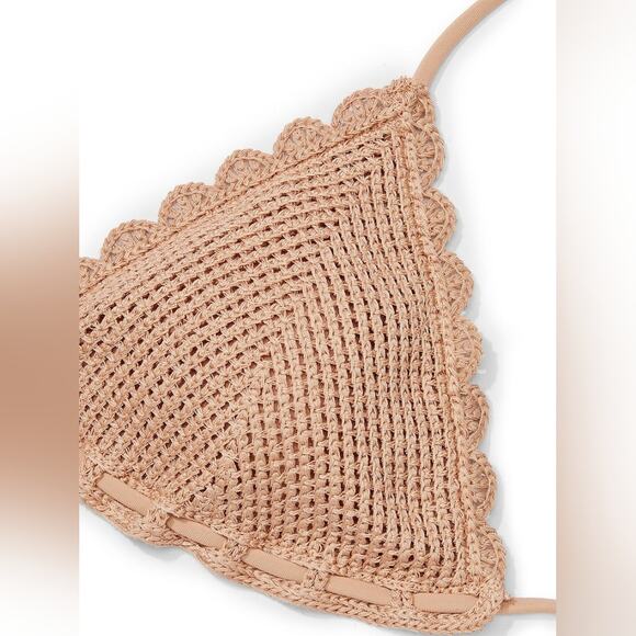 NWT Victoria’s Secret Crochet Monokini One Piece Swimsuit Toasted Sugar XS - Picture 4 of 8